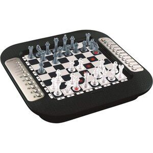 Electronic Chess Game with Tactile Keyboard and Light
